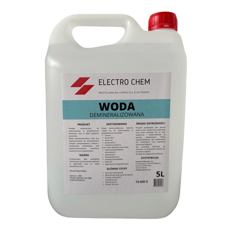 WODA DEMINERALIZOWANA ELECTRO CHEM | Electro Chem